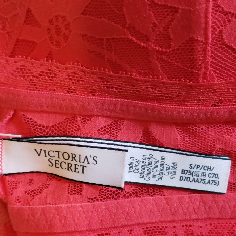Victoria's Secret Red Tropical Lace Bralette - Picture 5 of 5